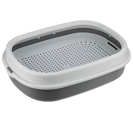 Купить Лоток для кошек ЛЯ-МУРР с сеткой и низким бортом смоки