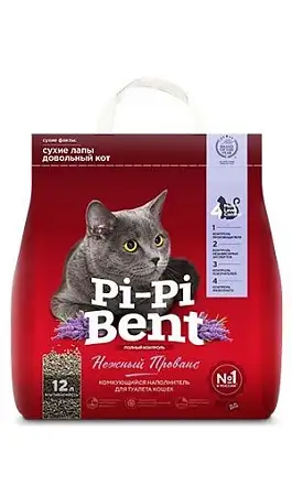 Купить pi-pi-bent Комкующийся наполнитель для кошек "нежный прованс" (пакет)