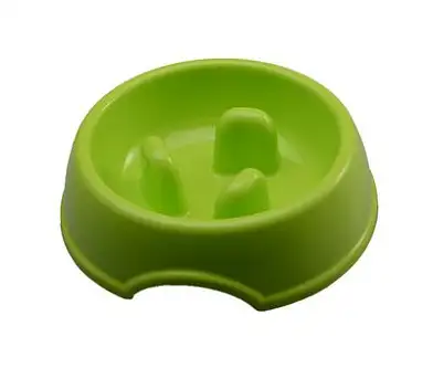 Green Petcare миска пластиковая круглая для собак и кошек, зеленая