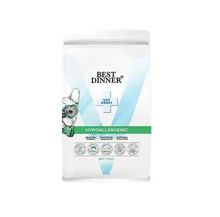 Купить best dinner hypoallergenic сухой диетический корм для взрослых собак всех пород при пищевой аллергии и непереносимости