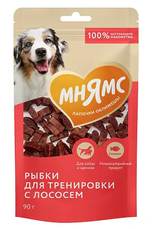 Купить Мнямс лакомство На каждый день для собак Тренировочные рыбки из лосося