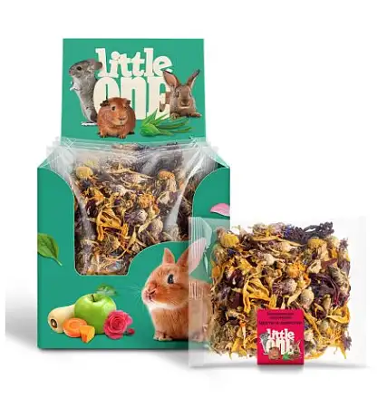 Купить little one Ботаническая Коллекция цветы и лепестки, лакомство для грызунов