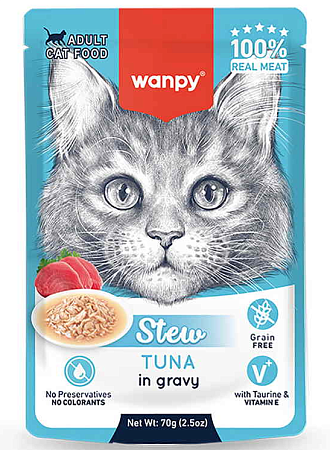 Купить wanpy cat влажный корм для кошек тунец в собственному соку (пауч)