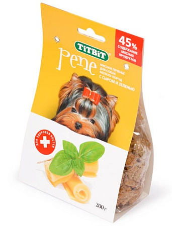 Купить titbit лакомство для собак печенье "пене" с сыром и зеленью