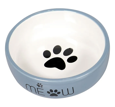 Купить mr.kranch meow миска керамическая для кошек, синяя