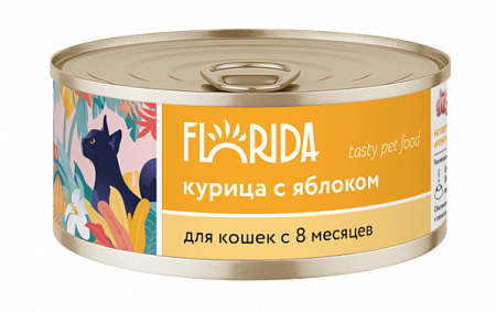 Купить florida консервы для кошек "Курица с яблоком"