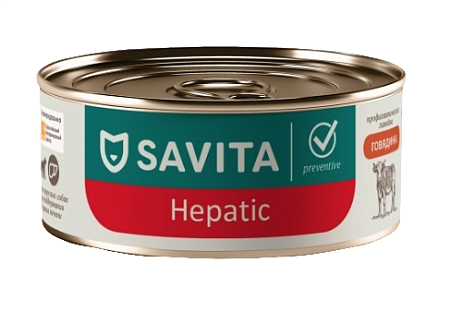 Купить savita vet hepatic консервы для взрослых собак для поддержания функции печени с говядиной и курицей