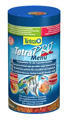 TetraPro Menu корм для всех видов рыб 4 вида мелких хлопьев