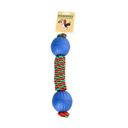 Купить homepet dental tpr игрушка для собак два мяча на плетенке для игры на воде