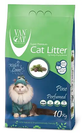 Купить van cat комкующийся наполнитель для кошек без пыли с ароматом соснового леса, пакет