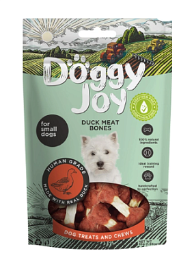 DOGGY JOY лакомство для собак мелких пород, косточки с мясом утки