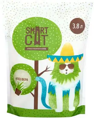 Smart Cat наполнитель для кошек силикагелевый наполнитель с ароматом алоэ
