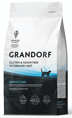 Grandorf Veterinary Diet Cat Dermatosis полнорационный диетический сухой корм для кошек с заболеваниями кожи