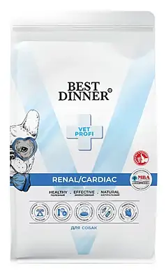 Best Dinner Vet Profi Vet Profi Renal/Cardiac сухой диетический корм для взрослых собак всех пород при острой или хронической болезни почек и заболеваниях сердца