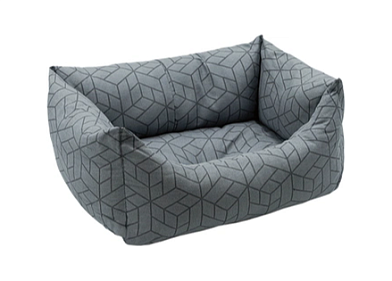 ZOOexpress лежанка пухлик «Геометрия» для кошек и собак, серая