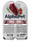 AlphaPet Superpremium Monoprotein влажный корм для взрослых собак мясные кусочки из Утки в соусе, в ламистерах