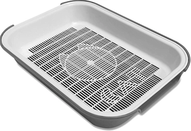 ZOOexpress туалет для кошек КЭТ с сеткой серый