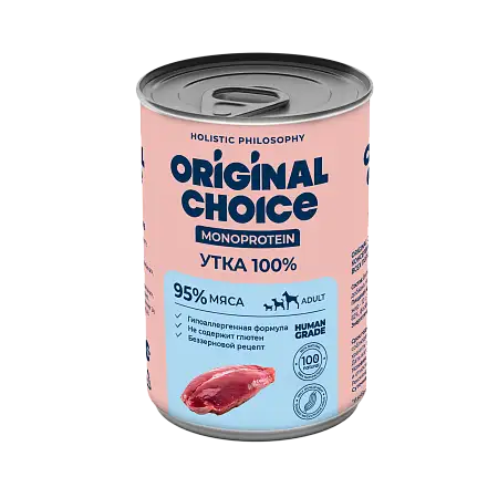 Купить original choice monoprotein adult консервы для собак всех пород утка