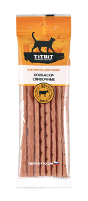 TiTBiT Золотая коллекция лакомство для кошек сливочные колбаски