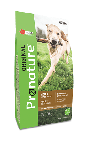 Купить pronature original сухой корм для взрослых собак крупных пород курица с овсянкой