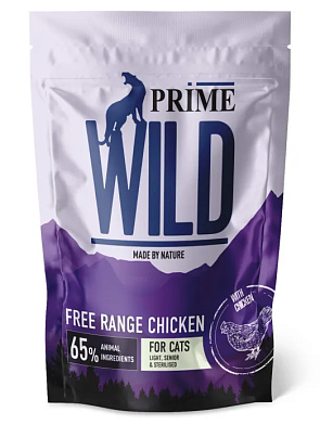 Prime Wild GF Free Range сухой беззерновой корм для стерилизованных котят и кошек, контроль веса, с курицей