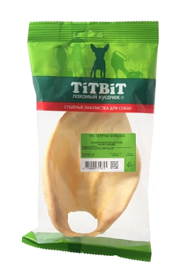 TiTBiT лакомство для собак ухо телячье большое