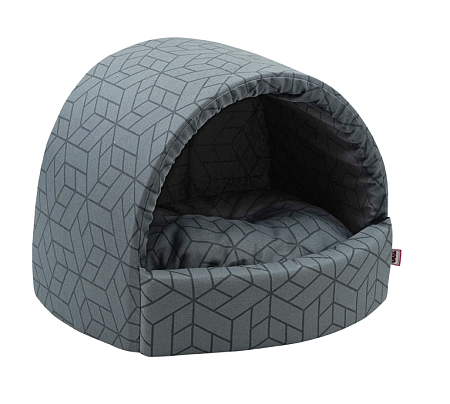 Купить zooexpress дом эстрада «Геометрия» для кошек и собак, серый