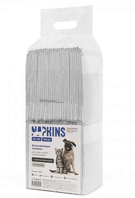 Napkins Premium Black впитывающие пелёнки для собак и кошек с угольным фильтром