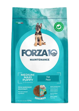 Forza10 Maintenance Medium/Maxi Puppy сухой корм для щенков средних и крупных пород и сук в период беременности и лактации, с рыбой