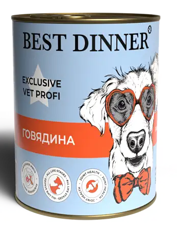 Купить best dinner vet profi mobility консервы для взрослых собак для профилактики заболеваний опорно-двигательного аппарата с говядиной
