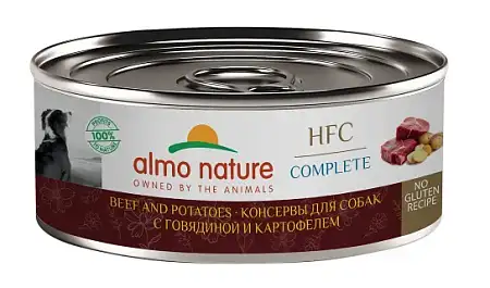 Купить almo nature (hfc, complete, beef and potatoes) Консервы для собак и щенков с говядиной и картофелем в бульоне