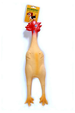 Homepet игрушка для собак петух с пищалкой латекс большой