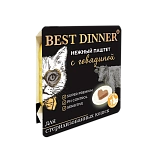 Купить Best Dinner влажный корм для стерилизованных кошек. Паштет с говядиной (ламистер)