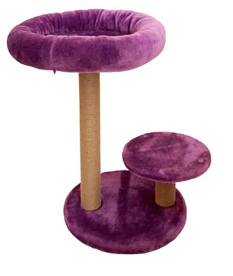 ZOOexpress комлекс для кошек "2 зонтика с лежанкой" мех однотонный