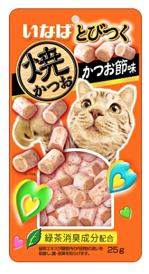 Inaba Tobitsuku Yaki Katsuo лакомство запеченные трубочки для взрослых кошек со вкусом кацуобуси