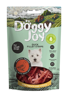 DOGGY JOY лакомство для собак мелких пород, полоски из утиного филе