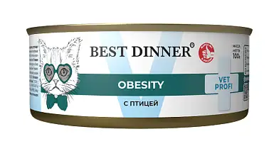 Best Dinner Vet Profi Obesity консервы для кошек с птицей