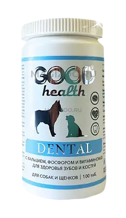Купить good dog health мультивитаминный комплекс для собак и щенков для здоровья зубов и костей с кальцием, фосфором и витамином Д