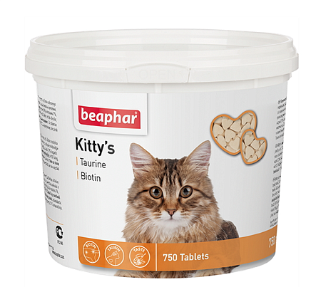 Купить beaphar kittys + taurine-biotin кормовая добавка для кошек с таурином и биотином